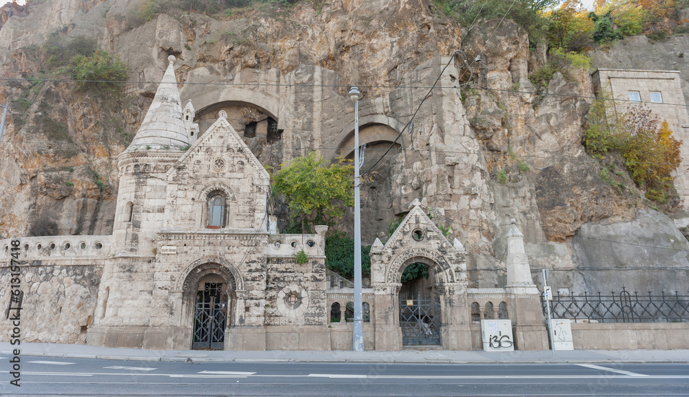 Canvas Prints The Cave Church located inside Gellert Hill, Budapest, Hungary. Gellert Hill Cave