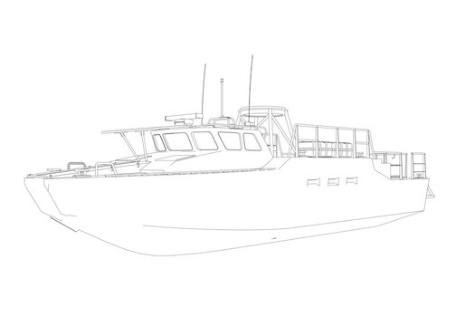 recommend clip art: Warship icon outline. Military ships and naval vessels. isolated vector images. Military ship outline vector. Military vehicle template vector isolated on white..