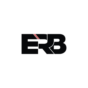 ERB letter monogram logo design vector
