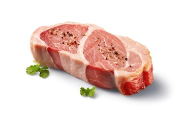 pork tenderloin isolated on white background. Generated by AI.
