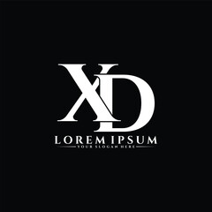 Letter XD luxury logo design vector