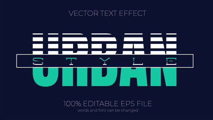 Fototapeta na wymiar urban style editable text effect style, EPS editable text effect