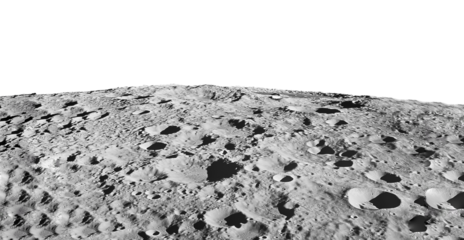Moon surface on transparent background. Elements of this image furnished by NASA.