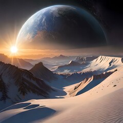sunrise in the mountains