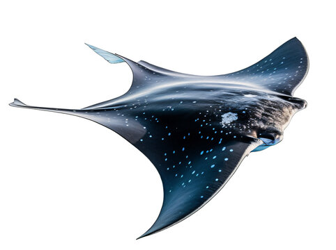  Stingray isolated on the transparent background PNG. AI generative