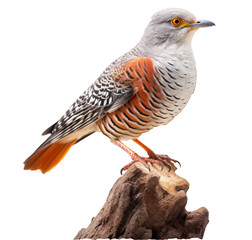 Cuckoo  isolated on the transparent background PNG. Top view. AI generative.