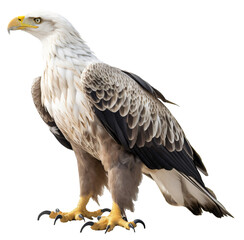 Fototapeta premium Eagle isolated on the transparent background PNG. Top view. AI generative.
