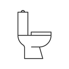 Toilet icon in line style, vector illustration