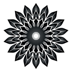 Abstract decorative geometric flower illustration