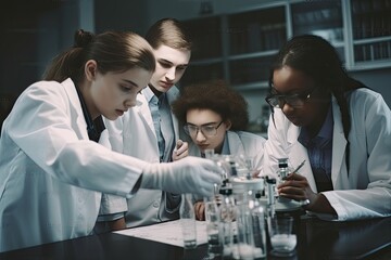 students in laboratory