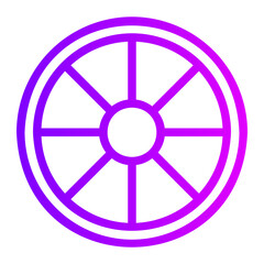 Obraz premium wheel gradient icon