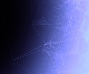 Abstract Geometric Background Connecting Dots as Plexus in Purple and Blue