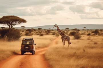 giraffe in the savannah