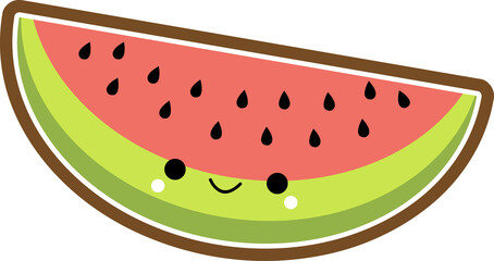 cute face  watermelon