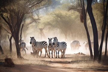 zebras in the serengeti country