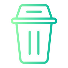rubbish can gradient icon