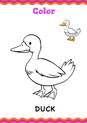 duck line art Children coloring Book Designs