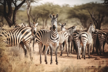 zebras in the serengeti