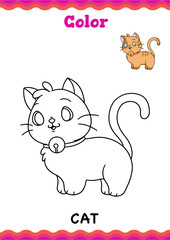 cat line art Children coloring Book Designs