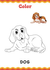 Dog line art Children coloring Book Designs