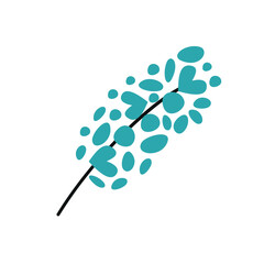 Flat hand drawn vector illustration of flower