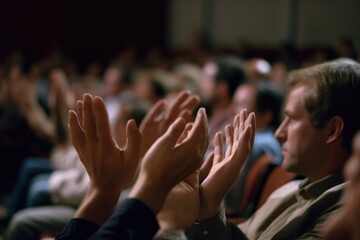 Hands Clapping at an Indoor Conference or Show Generative AI
