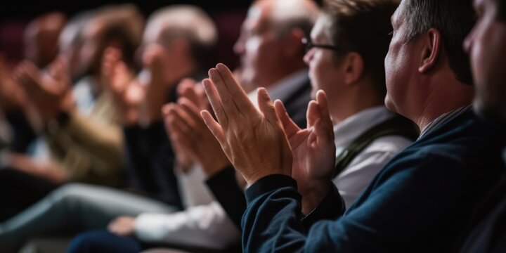 Hands Clapping at an Indoor Conference or Show Generative AI