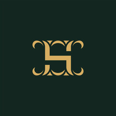 letter s logo design with luxury style