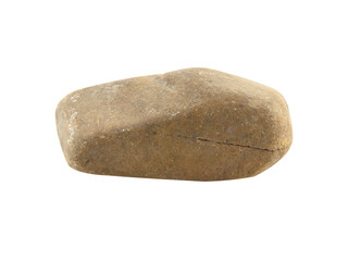 one rock isolated on white background.Selection focus.