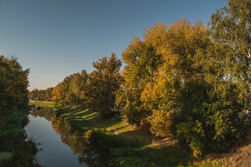 Kanał Bernardyński w Kaliszu jesienią