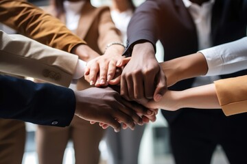 Hands: Authentic Diversity in Business Deals with Group Hands Together Generative AI