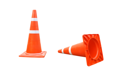 orange traffic cone  PNG transparent