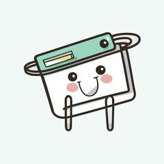 vector cute paper clips cartoon style