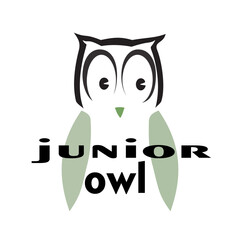 Owl logo vector, drawing Elegant owl with line art style owl Illustration