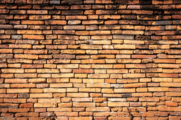 Old brick wall with stains. Dirty brick walls that are not plastered background and texture. Background of old vintage brick walls.