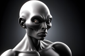 Portrait of an alien. Generative AI	