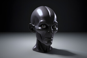 Portrait of an alien. Generative AI	