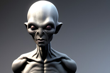 Portrait of an alien. Generative AI	