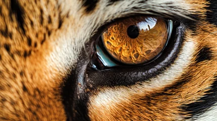 Möbelaufkleber Close up of a tiger eye © Mike