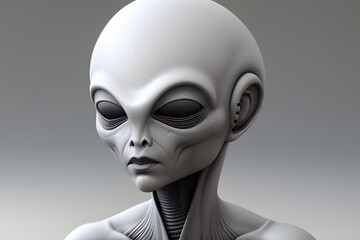 Portrait of an alien. Generative AI	