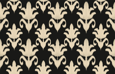 Fototapeta na wymiar Ethnic abstract ikat art. Aztec ornament print. geometric ethnic pattern seamless color oriental. Design for background ,curtain, carpet, wallpaper, clothing, wrapping, Batik, vector illustration.