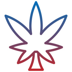 Weed line icon,linear,outline,graphic,illustration