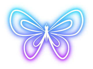 Collection of butterfly neon