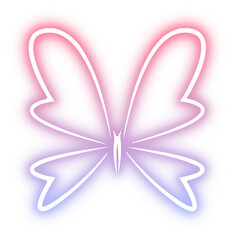 Collection of butterfly neon