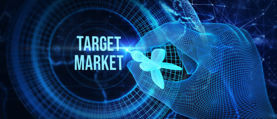 Success and business target concept, project management, strategy development. 3d illustration