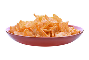 Shrimp rice crackers in thai food isolated transparent png