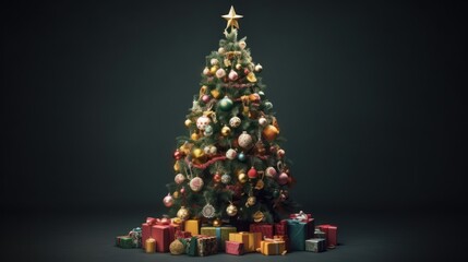 Christmas Tree. Christmas. Christmas Pattern. Xmas. Santa Claus. Made With Generative AI.