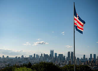 American flag on 4th July independes celebration