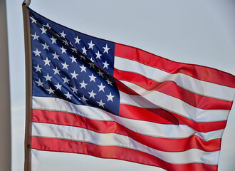 American flag on 4th July independes celebration