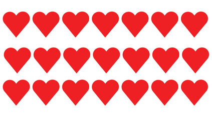 Red heart love valentine romantic health flat set Isolated red flat hearts in a range of details and shapes holiday, valentine, romance, love, wedding, marriage, feeling, icons